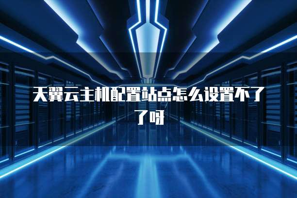 天翼云主机配置站点怎么设置不了了呀