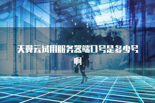 天翼云试用服务器端口号是多少号啊