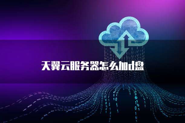 天翼云服务器怎么加d盘