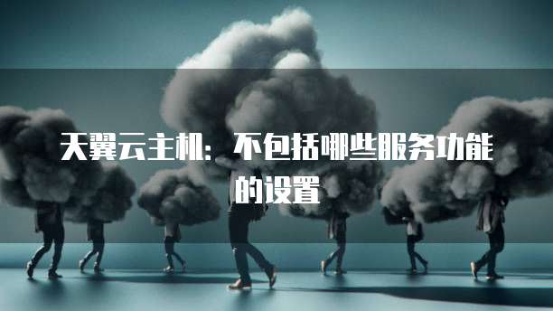 天翼云主机：不包括哪些服务功能的设置