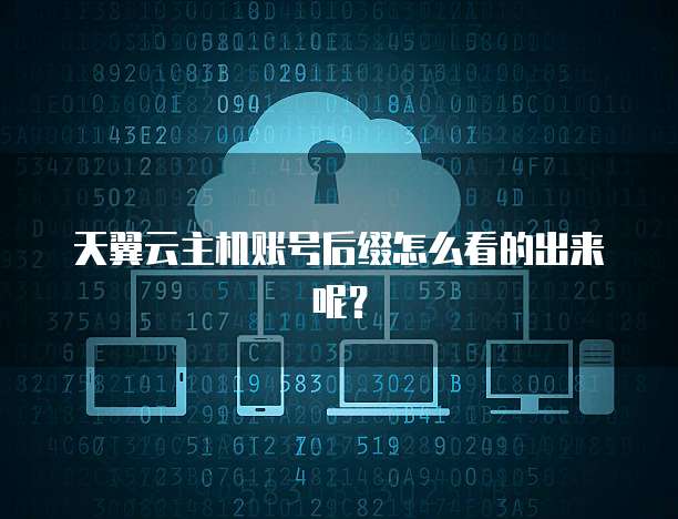 天翼云主机账号后缀怎么看的出来呢？
