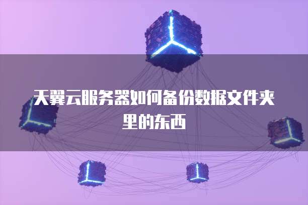 天翼云服务器如何备份数据文件夹里的东西