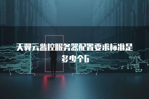 天翼云监控服务器配置要求标准是多少个G