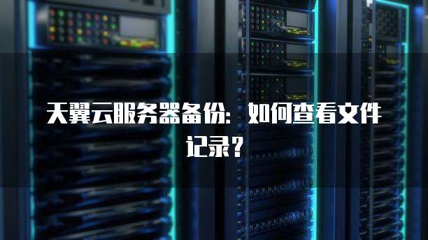 天翼云服务器备份：如何查看文件记录？