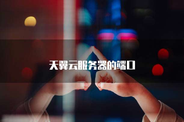 天翼云服务器的端口