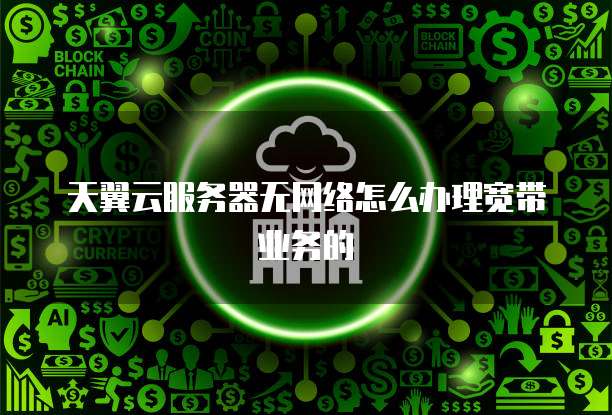 天翼云服务器无网络怎么办理宽带业务的