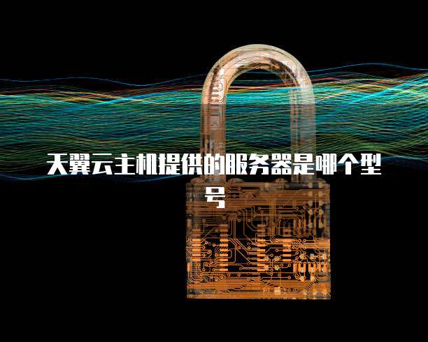 天翼云主机提供的服务器是哪个型号