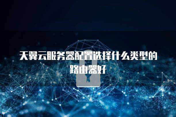 天翼云服务器配置选择什么类型的路由器好