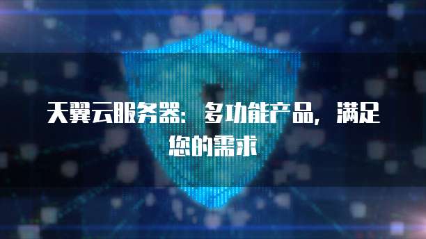 天翼云服务器：多功能产品，满足您的需求