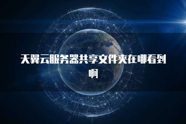 天翼云服务器共享文件夹在哪看到啊