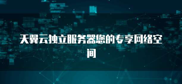 天翼云独立服务器您的专享网络空间