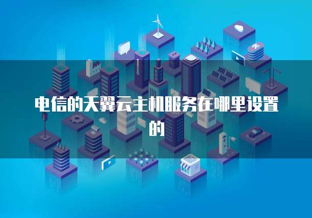 电信的天翼云主机服务在哪里设置的