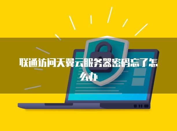联通访问天翼云服务器密码忘了怎么办