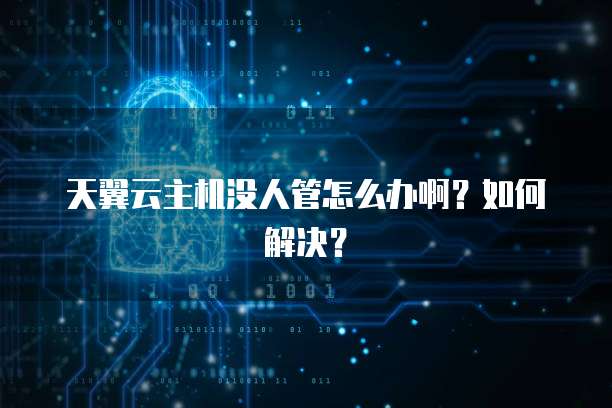 天翼云主机没人管怎么办啊？如何解决？