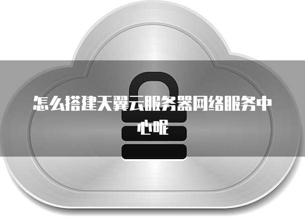 怎么搭建天翼云服务器网络服务中心呢