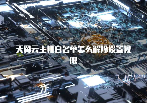 天翼云主机白名单怎么解除设置权限