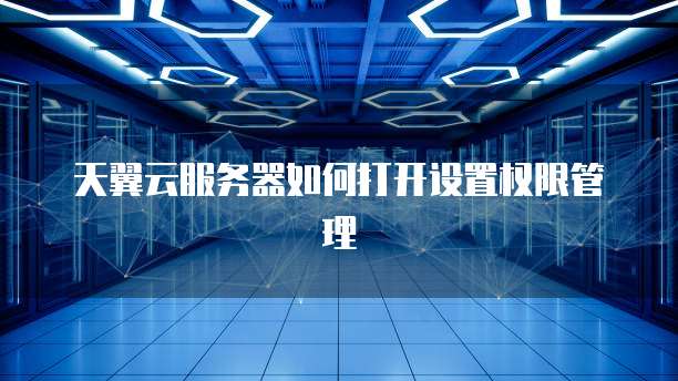 天翼云服务器如何打开设置权限管理