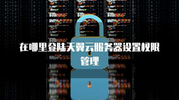 在哪里登陆天翼云服务器设置权限管理