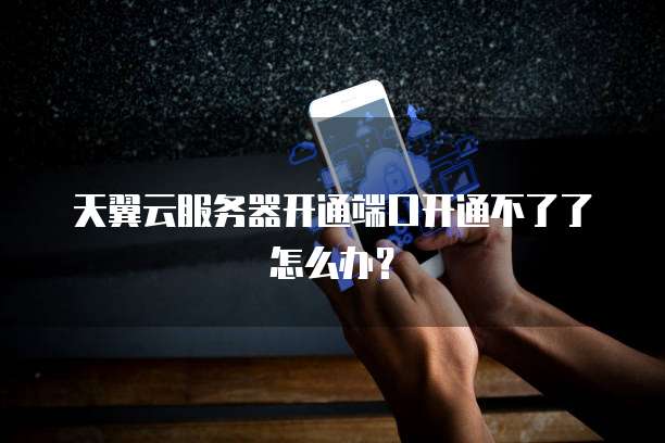 天翼云服务器开通端口开通不了了怎么办？