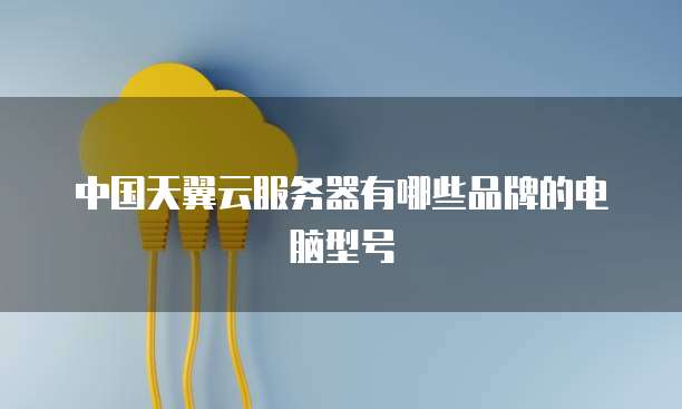 中国天翼云服务器有哪些品牌的电脑型号