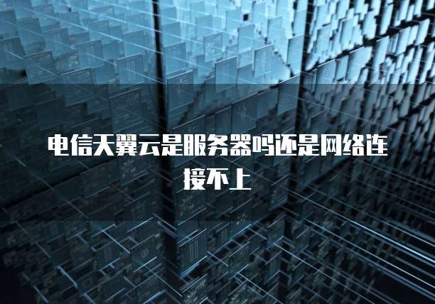 电信天翼云是服务器吗还是网络连接不上