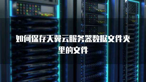 如何保存天翼云服务器数据文件夹里的文件