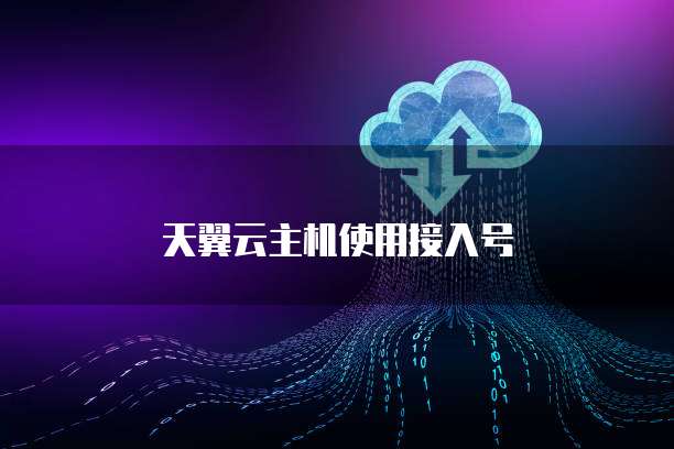 天翼云主机使用接入号
