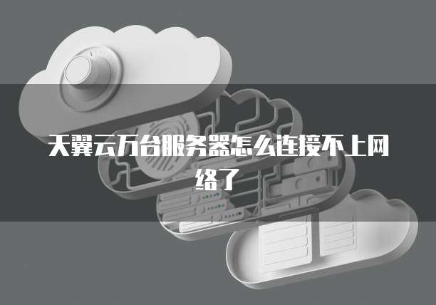 天翼云万台服务器怎么连接不上网络了