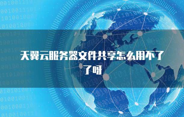 天翼云服务器文件共享怎么用不了了呀