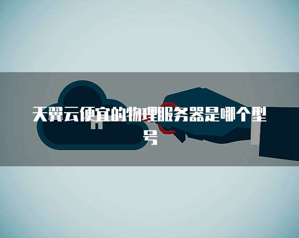 天翼云便宜的物理服务器是哪个型号