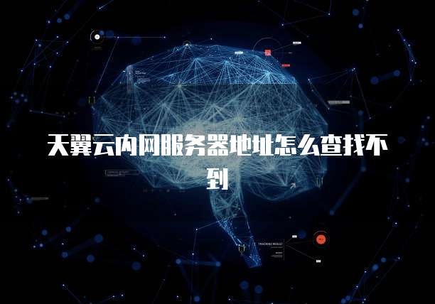 天翼云内网服务器地址怎么查找不到