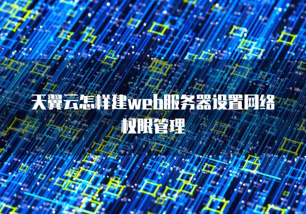 天翼云怎样建web服务器设置网络权限管理