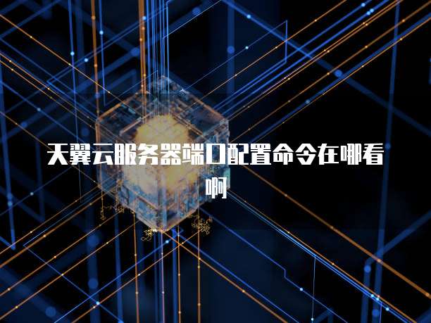 天翼云服务器端口配置命令在哪看啊