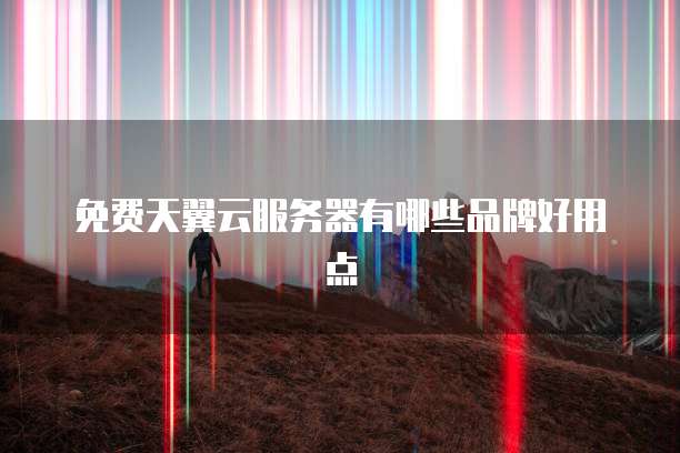 免费天翼云服务器有哪些品牌好用点