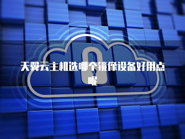 天翼云主机选哪个镜像设备好用点呢