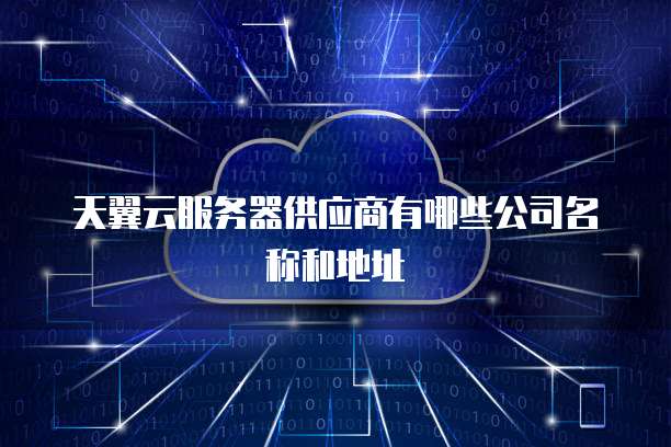 天翼云服务器供应商有哪些公司名称和地址