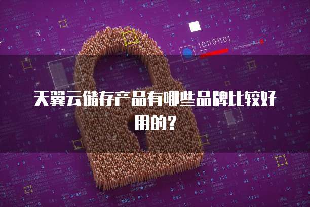 天翼云储存产品有哪些品牌比较好用的？