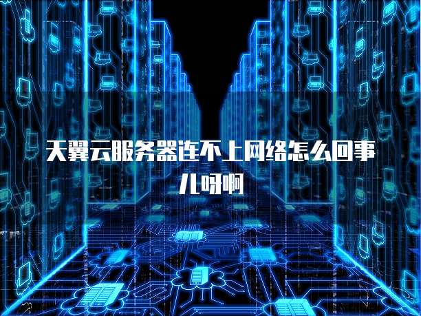 天翼云服务器连不上网络怎么回事儿呀啊