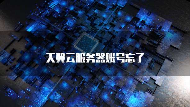 天翼云服务器账号忘了