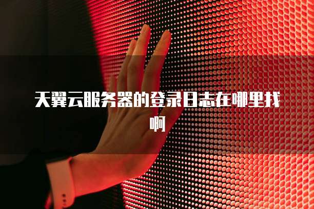 天翼云服务器的登录日志在哪里找啊