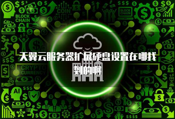 天翼云服务器扩展硬盘设置在哪找到的啊