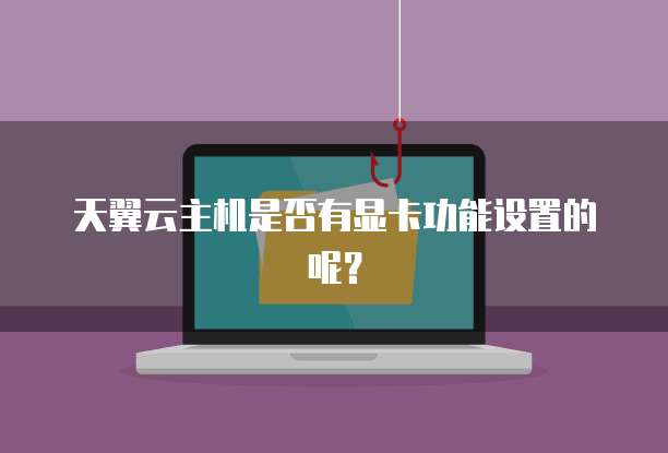 天翼云主机是否有显卡功能设置的呢？