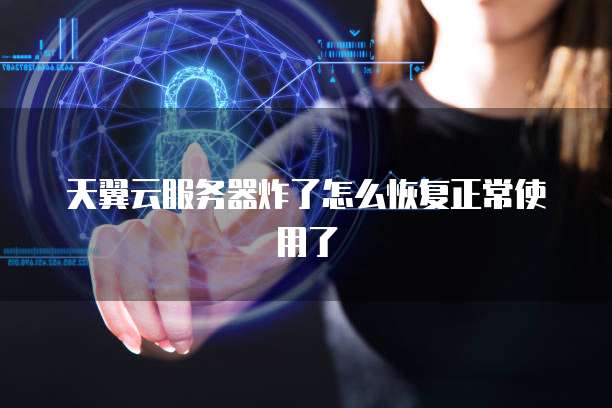 天翼云服务器炸了怎么恢复正常使用了