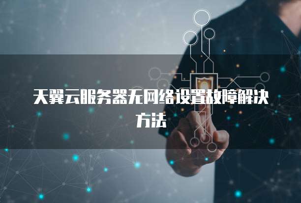 天翼云服务器无网络设置故障解决方法