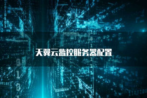 天翼云监控服务器配置