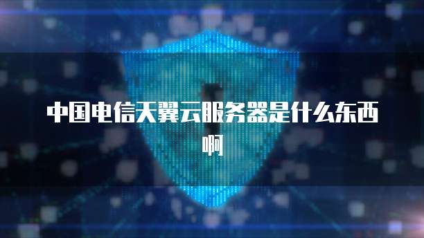 中国电信天翼云服务器是什么东西啊