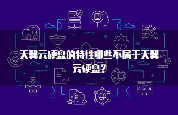 天翼云硬盘的特性哪些不属于天翼云硬盘？