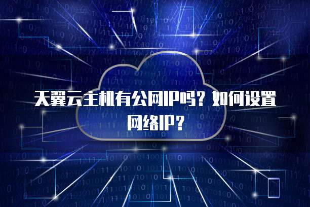 天翼云主机有公网IP吗？如何设置网络IP？