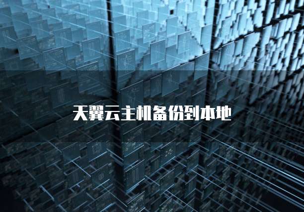天翼云主机备份到本地