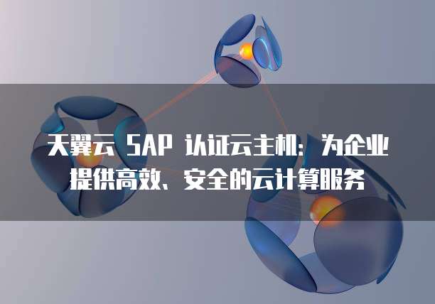 天翼云 SAP 认证云主机：为企业提供高效、安全的云计算服务
